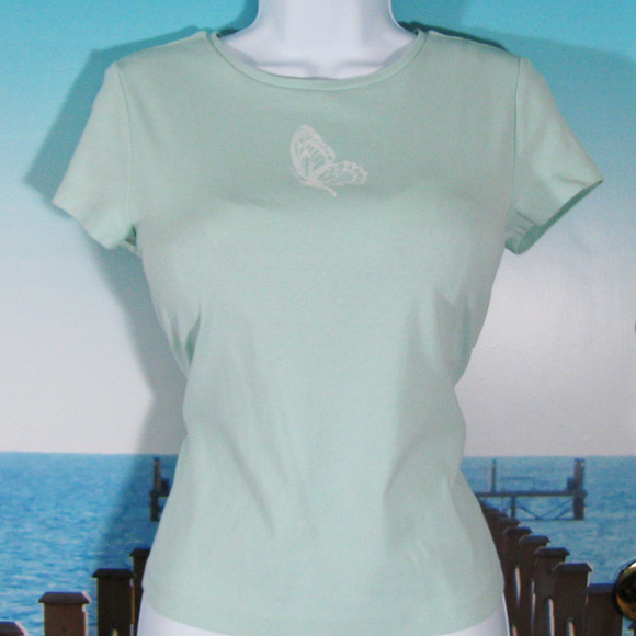 Talbots Casual Butterfly short sleeve  PM - Picture 4 of 8